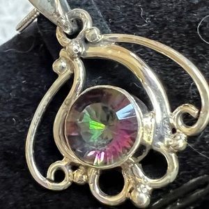 Sterling Silver Mystic Topaz Necklace